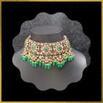 Polki Necklace in open setting .